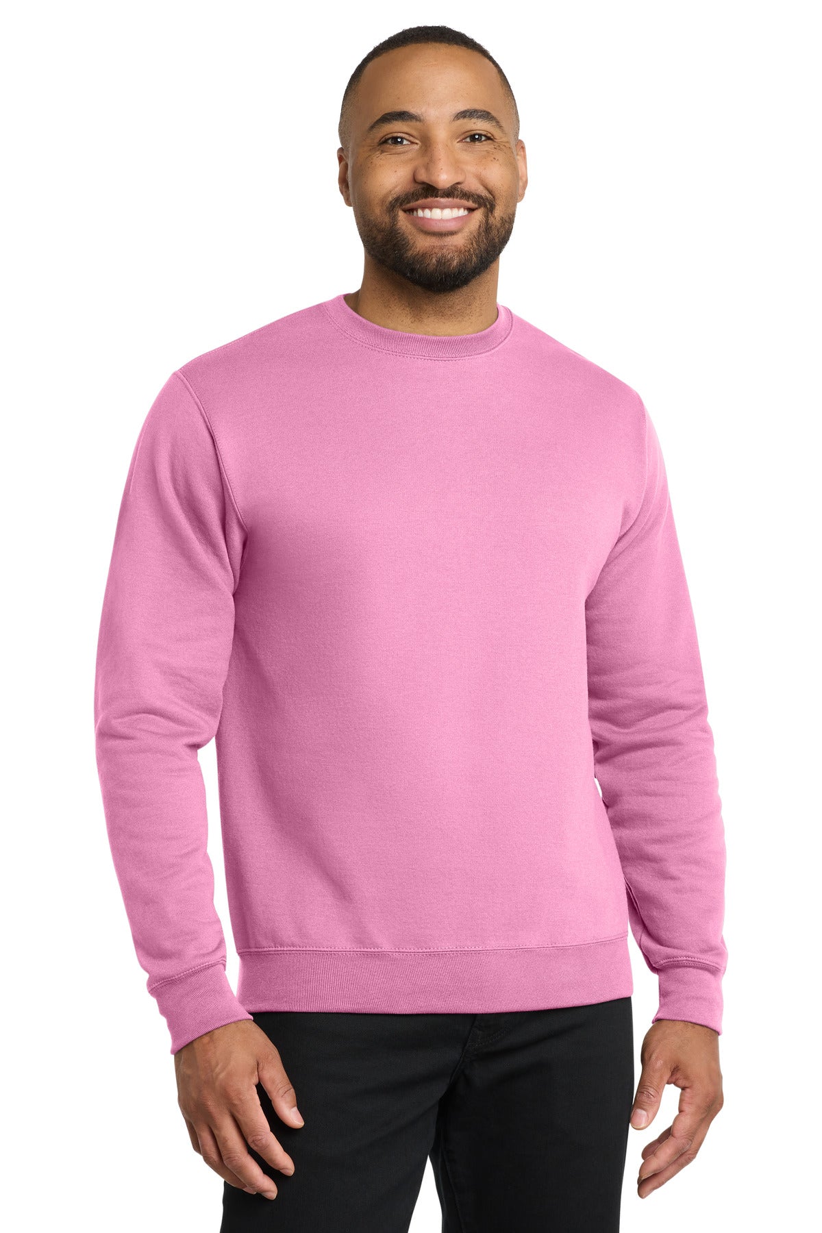 Port & Co Core Fleece Crewneck Sweatshirt. PC78 - Candy Pink
