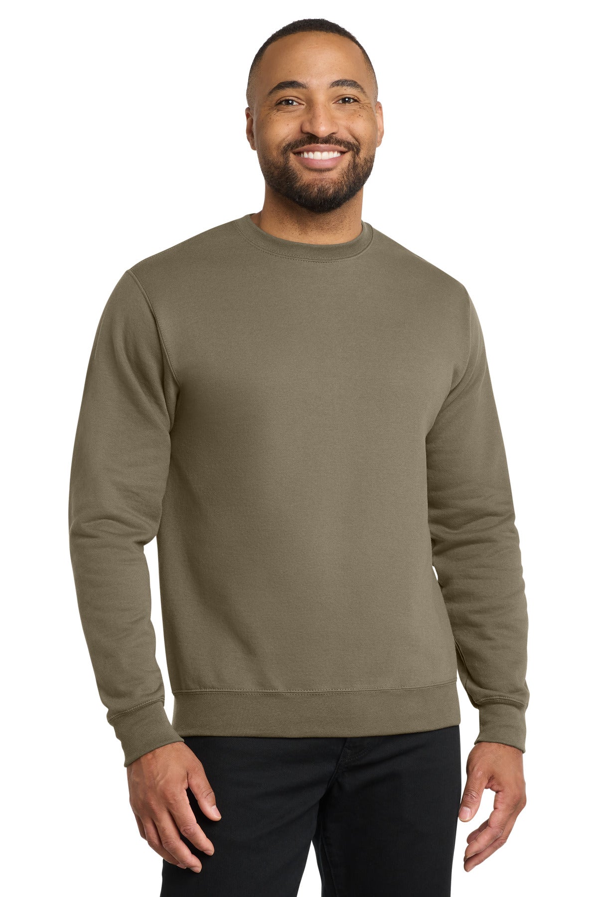 Port & Co Core Fleece Crewneck Sweatshirt. PC78 - Coyote Brown