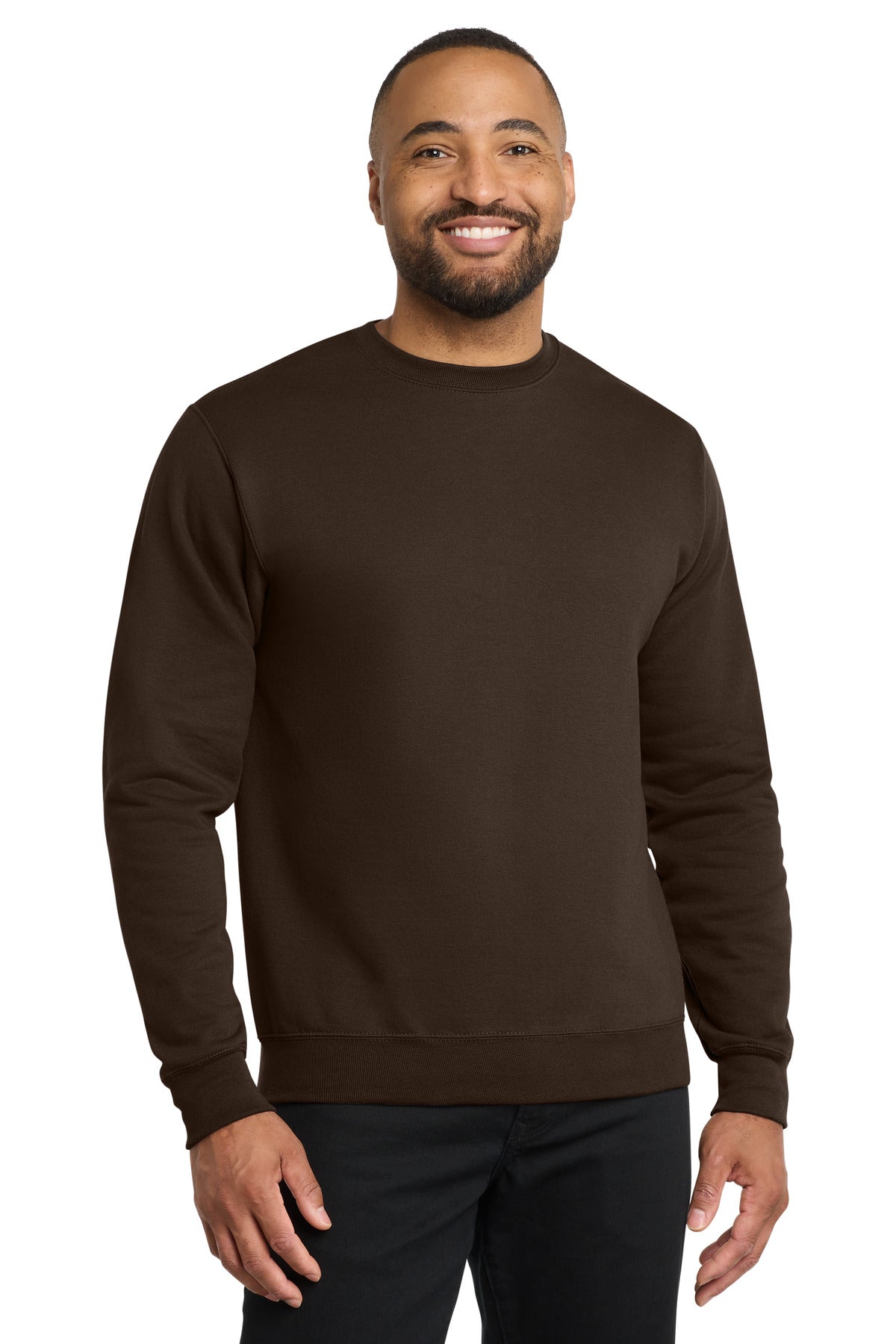 Port & Co Core Fleece Crewneck Sweatshirt. PC78 - Dark Chocolate Brown