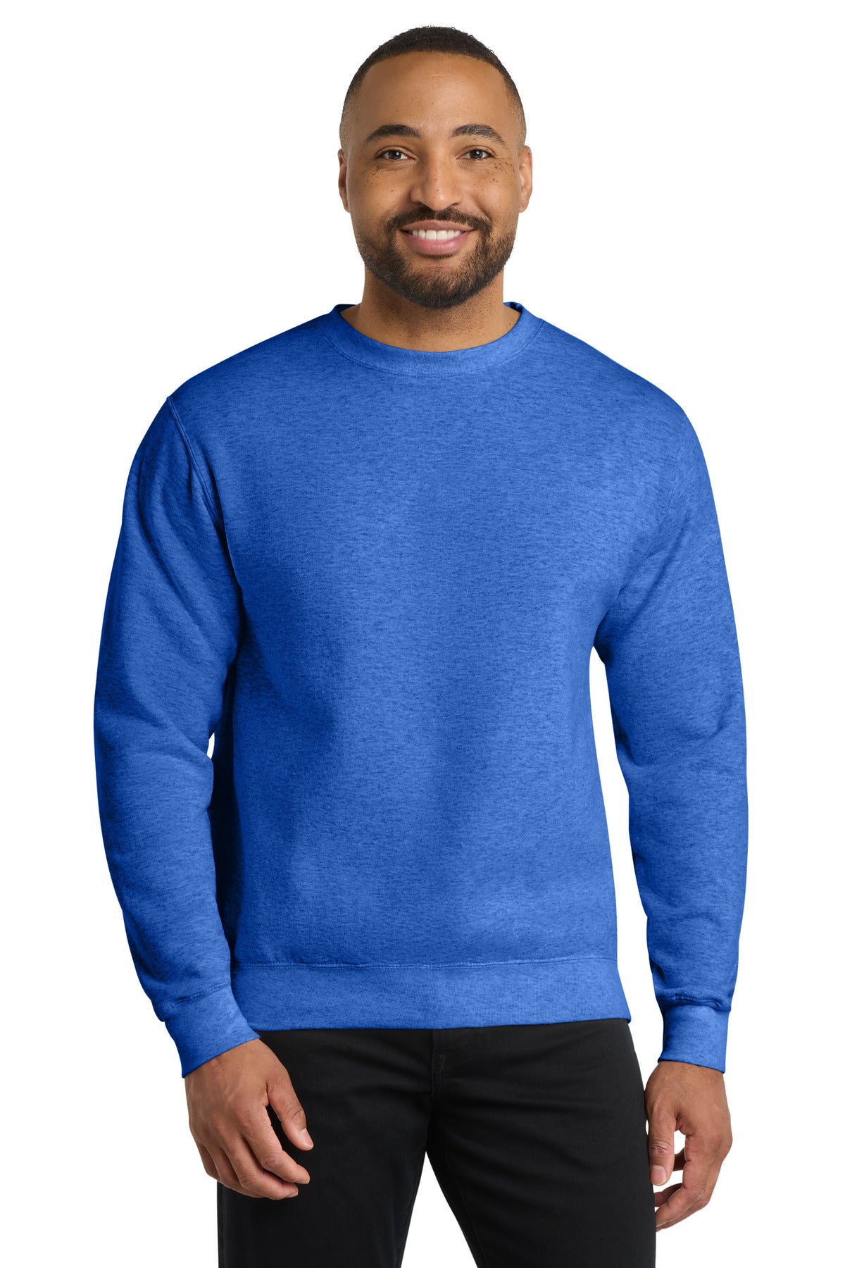 Port & Co Core Fleece Crewneck Sweatshirt. PC78 - Heather Royal