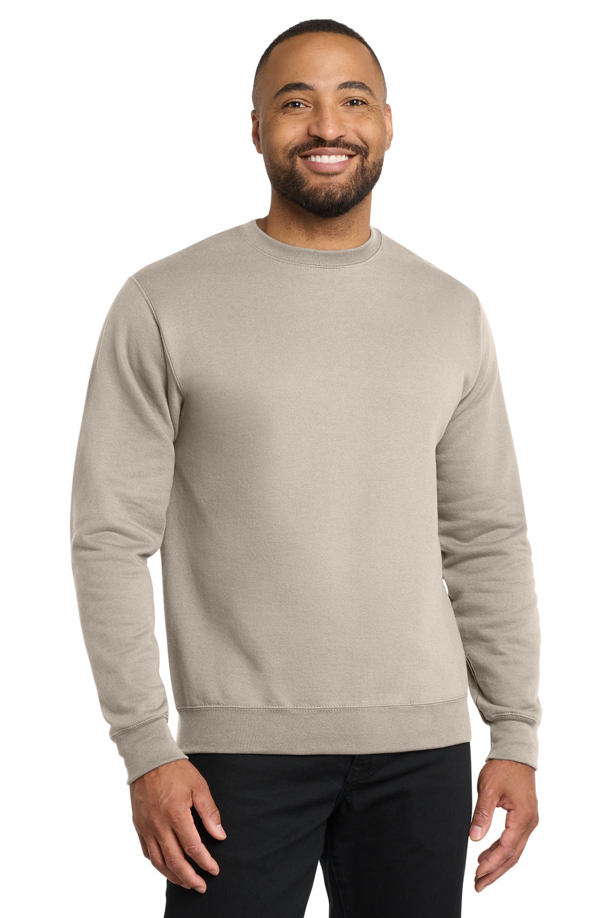 Port & Co Core Fleece Crewneck Sweatshirt. PC78 - Light Sand