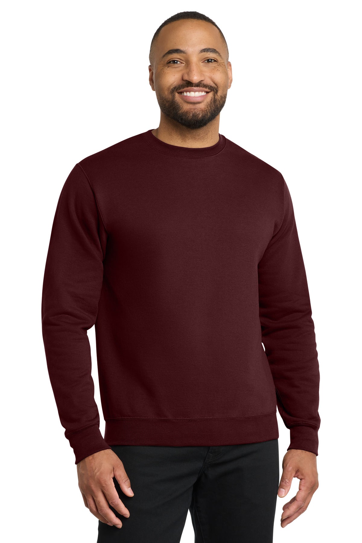 Port & Co Core Fleece Crewneck Sweatshirt. PC78 - Maroon
