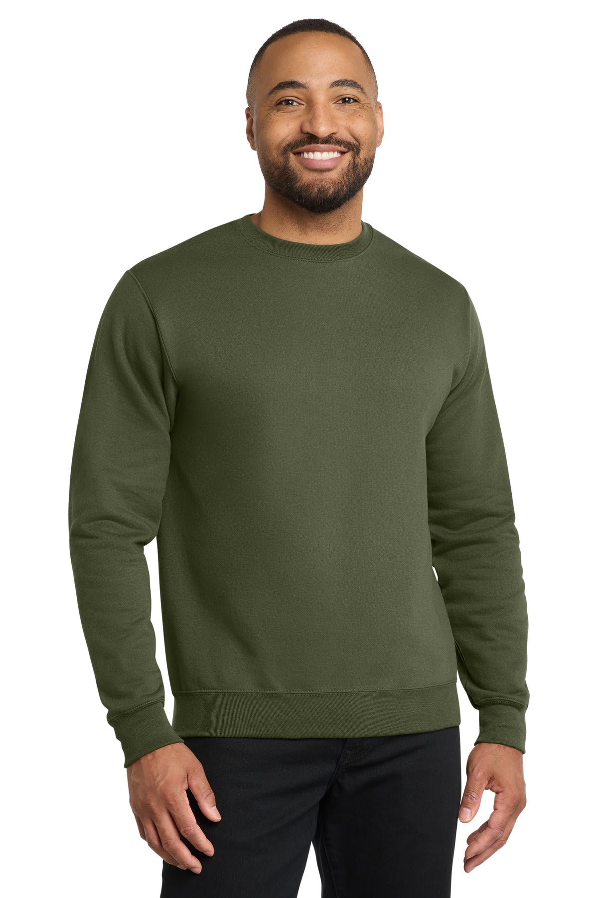 Port & Co Core Fleece Crewneck Sweatshirt. PC78 - Olive Drab Green