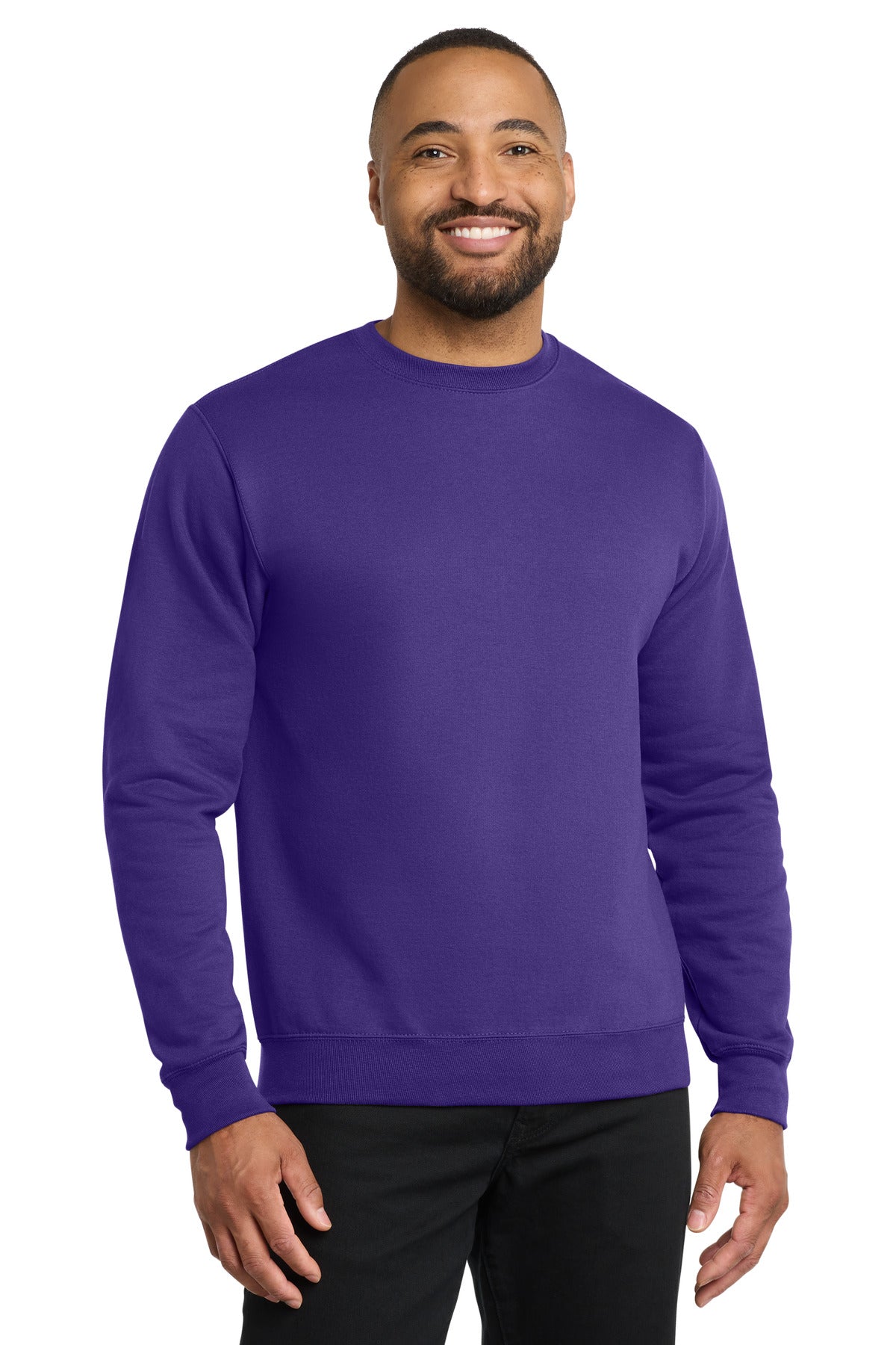 Port & Co Core Fleece Crewneck Sweatshirt. PC78 - Purple