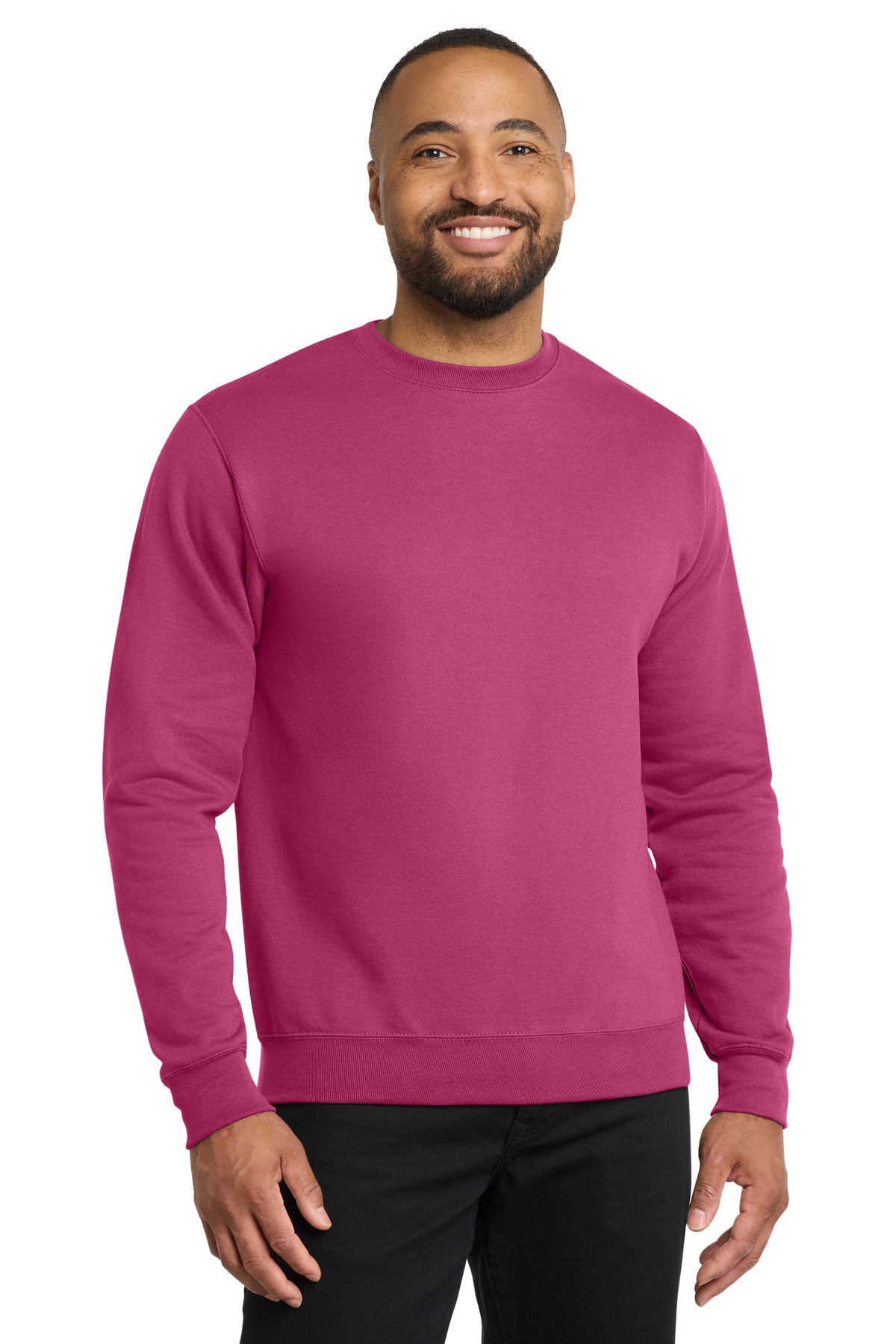 Port & Co Core Fleece Crewneck Sweatshirt. PC78 - Sangria