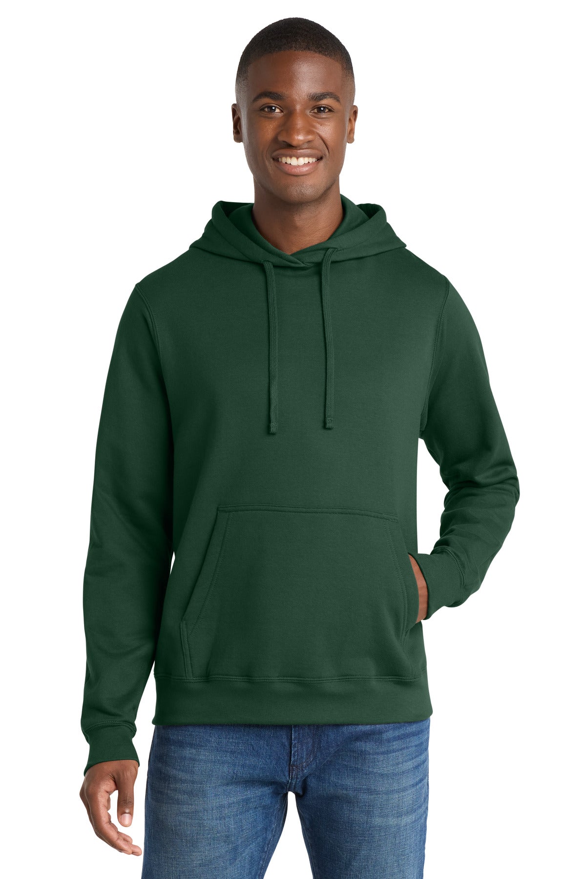 Port & Co Fan Favorite Fleece Pullover Hooded Sweatshirt. PC850H - Forest Green