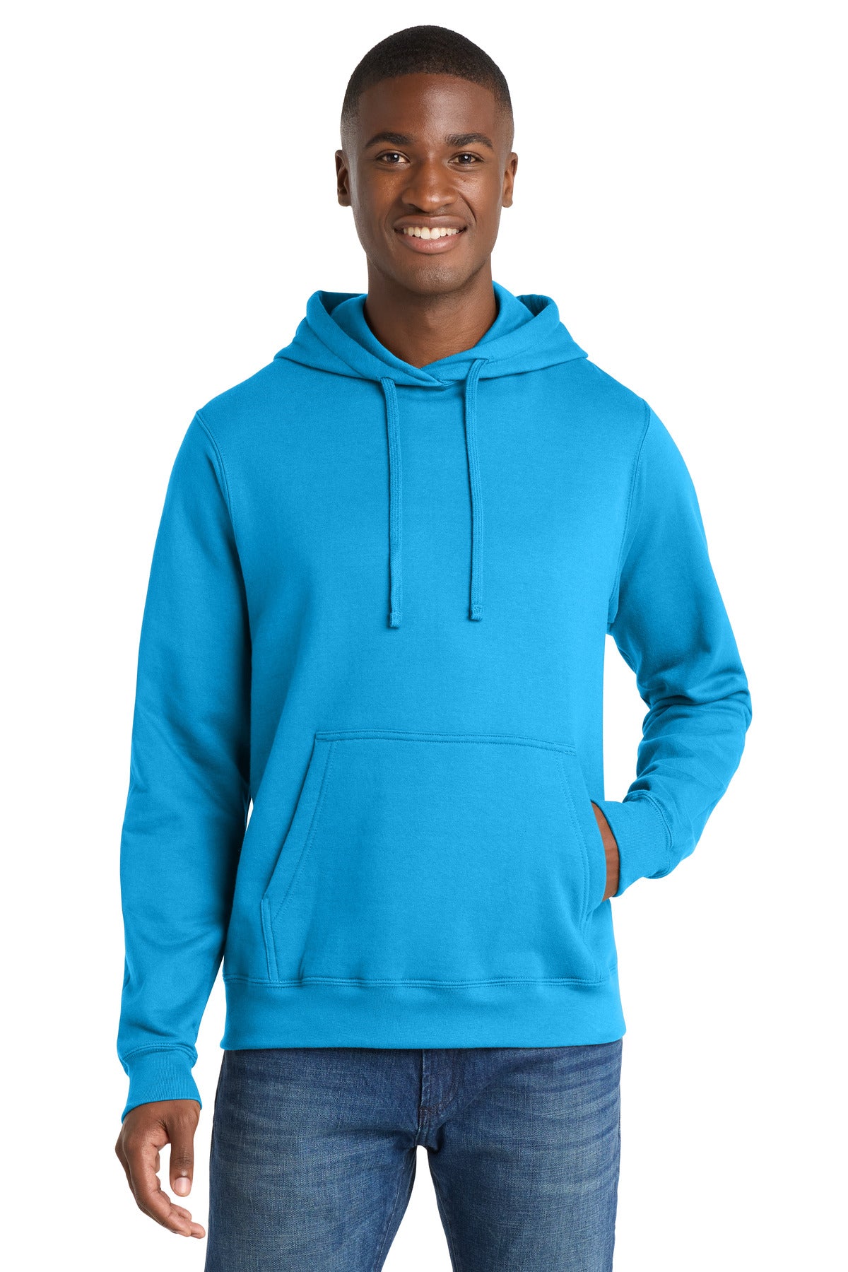 Port & Co Fan Favorite Fleece Pullover Hooded Sweatshirt. PC850H - Sapphire