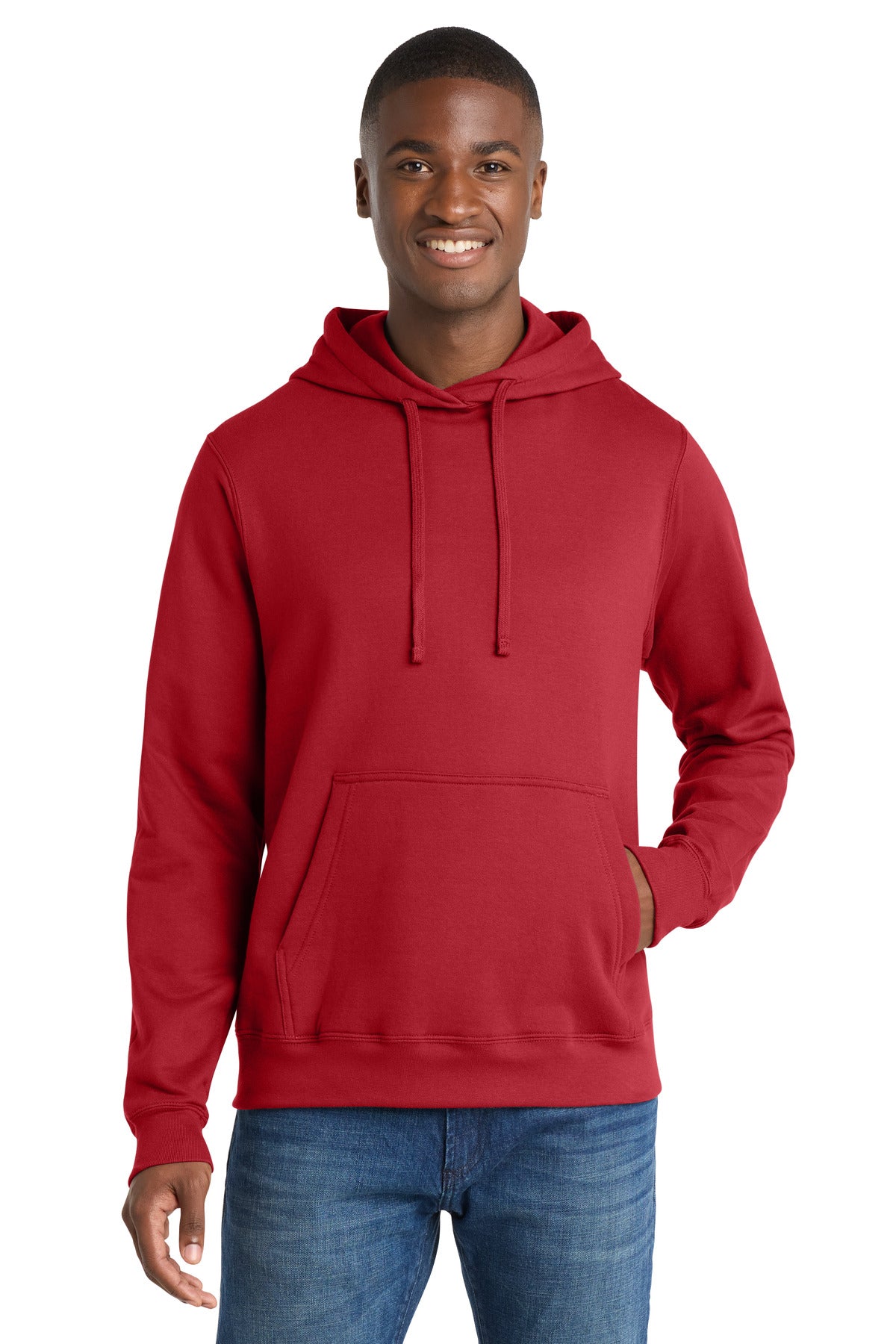 Port & Co Fan Favorite Fleece Pullover Hooded Sweatshirt. PC850H - Team Cardinal