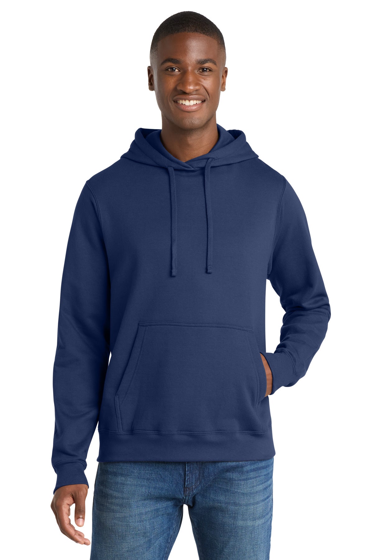 Port & Co Fan Favorite Fleece Pullover Hooded Sweatshirt. PC850H - Team Navy