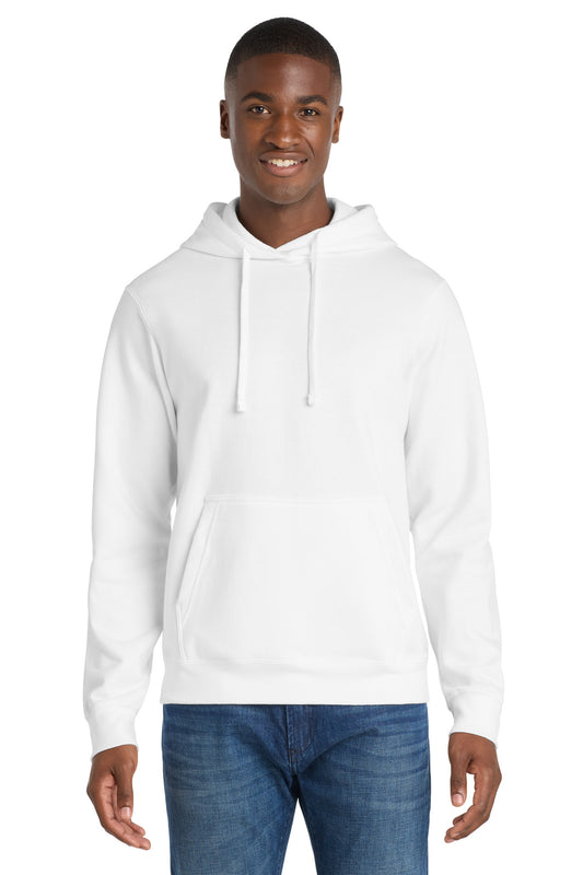 Port & Co Fan Favorite Fleece Pullover Hooded Sweatshirt. PC850H - White