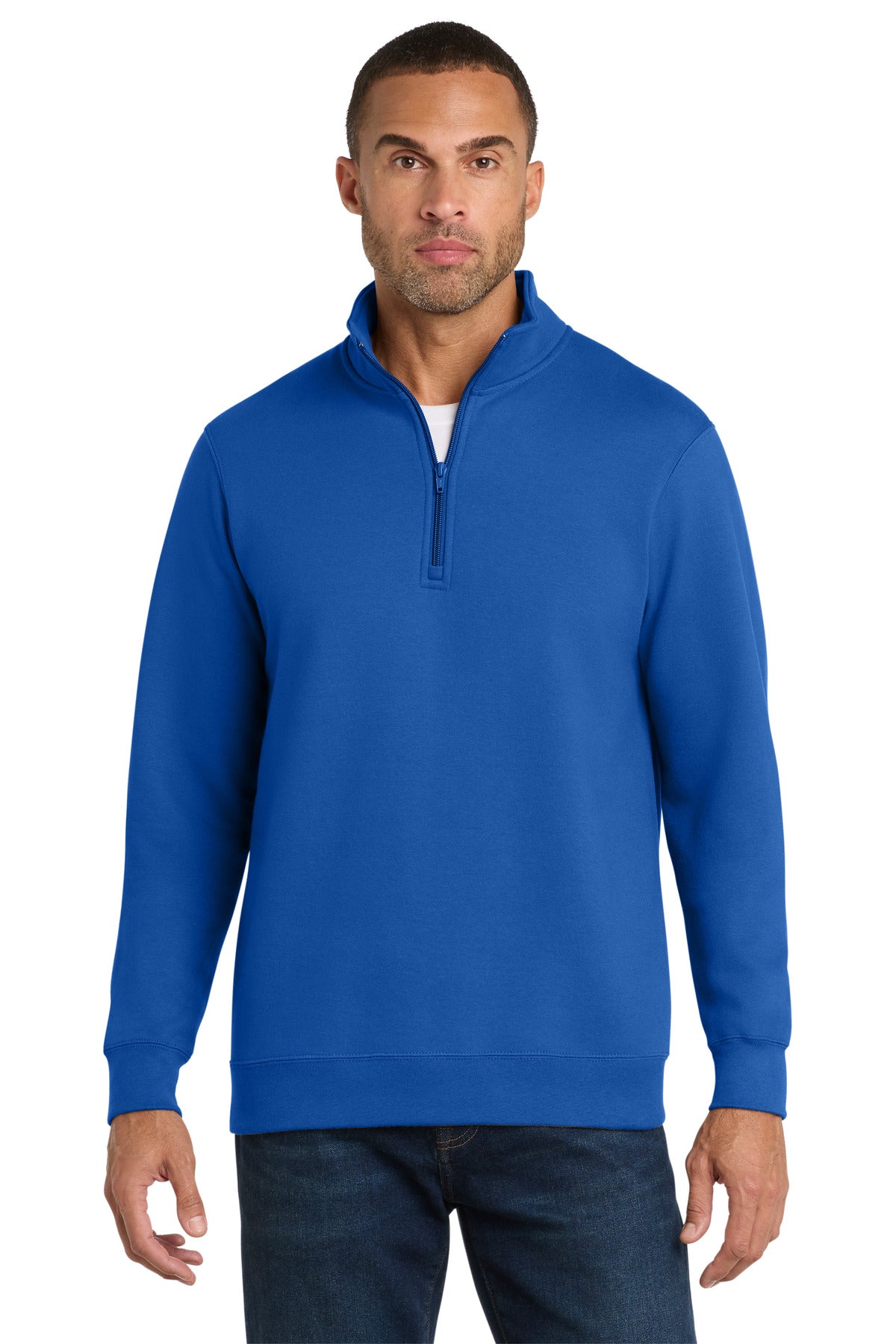 Port & Co Fan Favorite Fleece 1/4-Zip Pullover Sweatshirt. PC850Q - True Royal