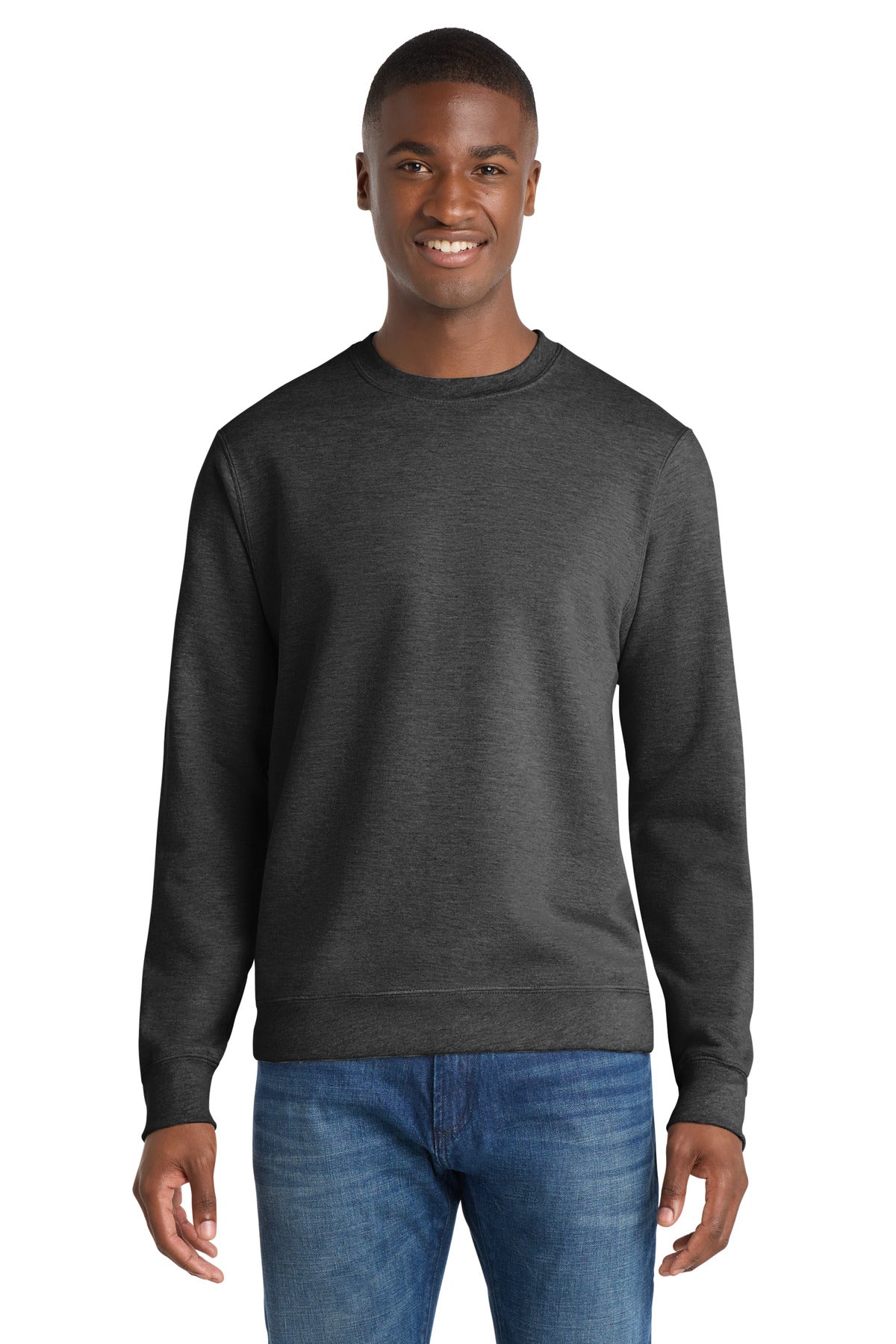 Port & Co Fan Favorite Fleece Crewneck Sweatshirt. PC850 - Dark Heather Grey