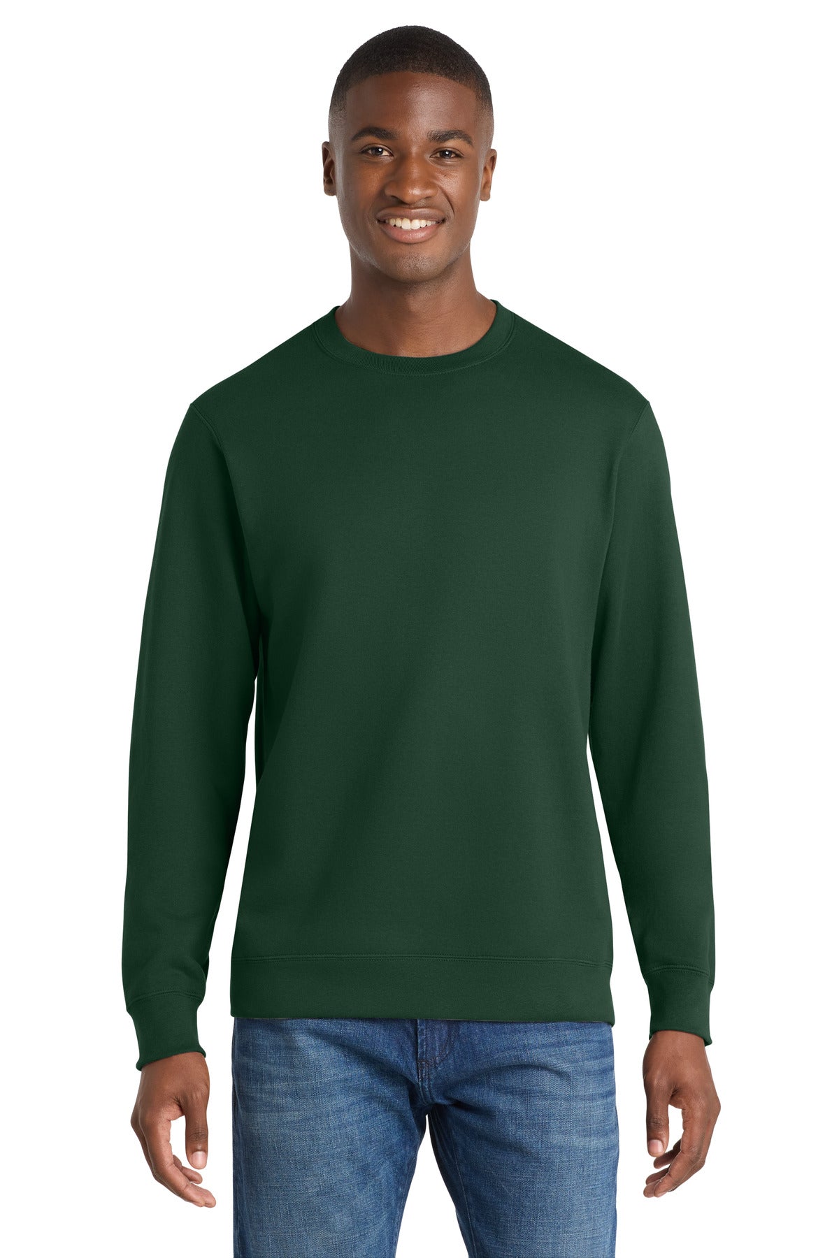 Port & Co Fan Favorite Fleece Crewneck Sweatshirt. PC850 - Forest Green