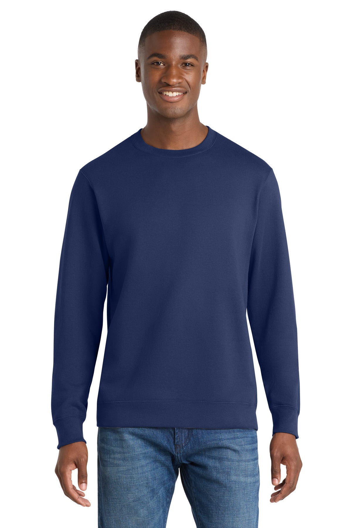 Port & Co Fan Favorite Fleece Crewneck Sweatshirt. PC850 - Team Navy