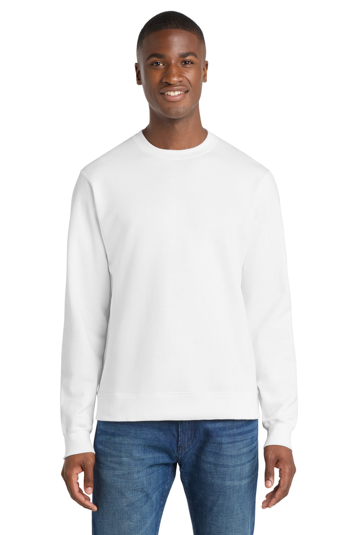 Port & Co Fan Favorite Fleece Crewneck Sweatshirt. PC850 - White