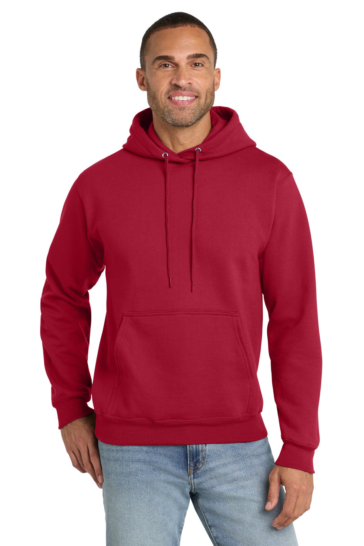 Port & Co Tall Essential Fleece Pullover Hooded Sweatshirt. PC90HT - Red