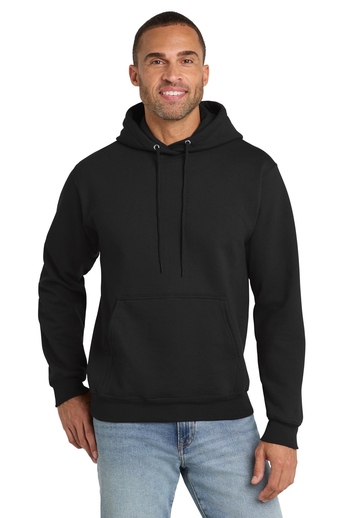 Port & Co Tall Essential Fleece Pullover Hooded Sweatshirt. PC90HT - Jet Black