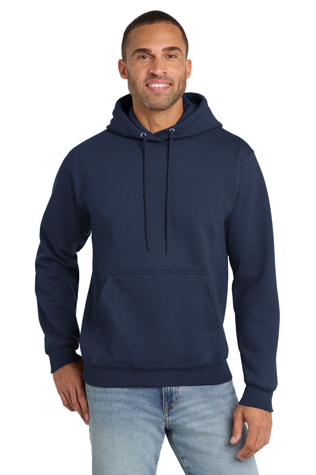 Port & Co Essential Fleece Pullover Hooded Sweatshirt.  PC90H - Navy