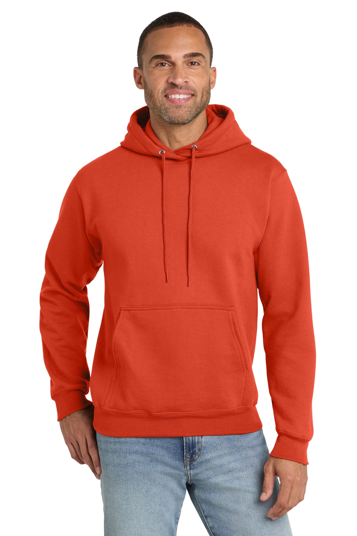 Port & Co Essential Fleece Pullover Hooded Sweatshirt.  PC90H - Orange