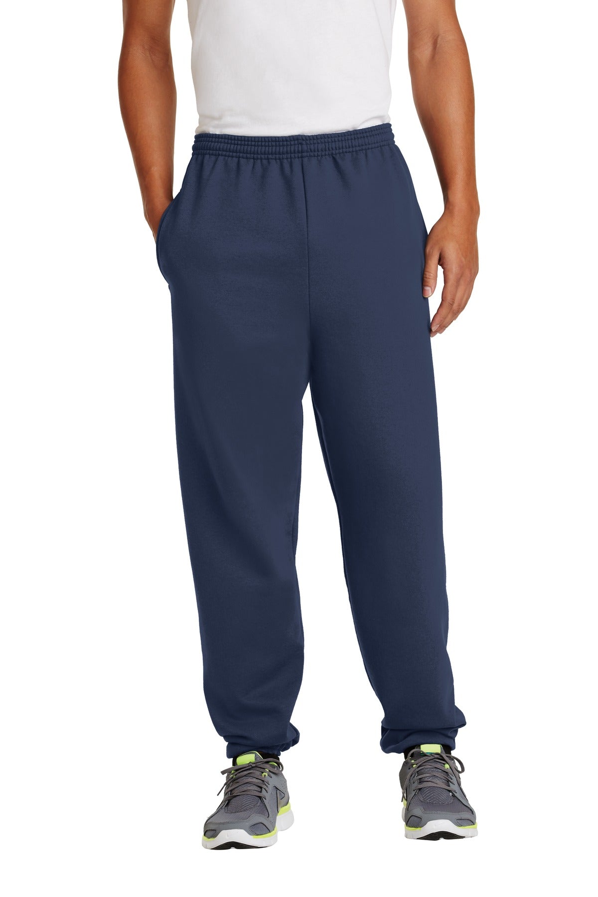 Port & Co Essential Fleece Sweatpant with Pockets.  PC90P - Navy