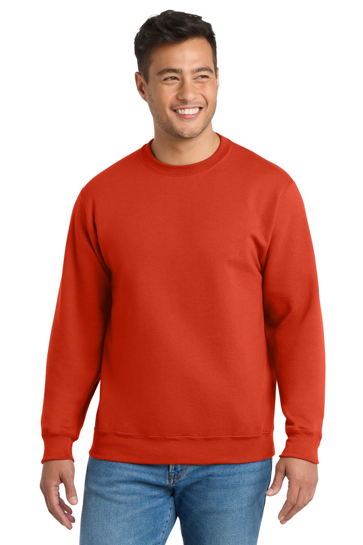 Port & Co Essential Fleece Crewneck Sweatshirt.  PC90 - Orange