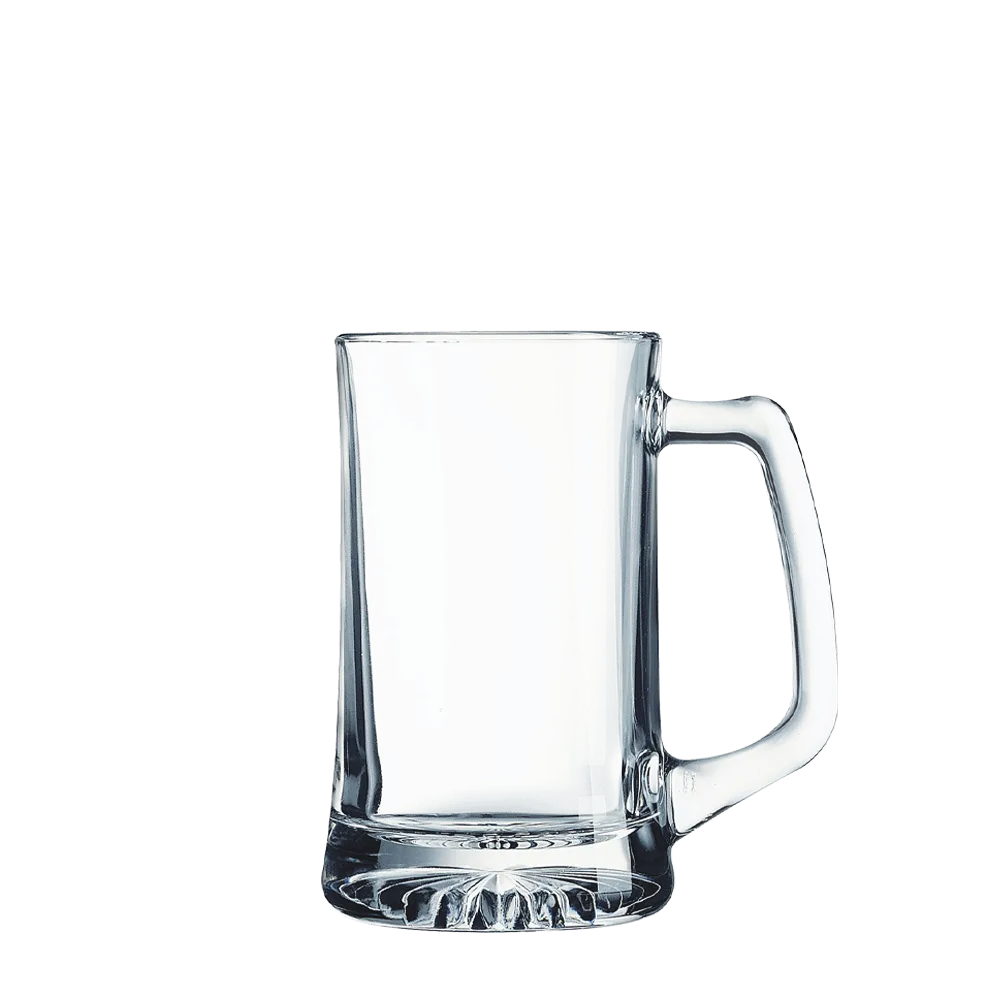 Polar Camel 14 oz Glass Beer Mug w/ Handle - Clear