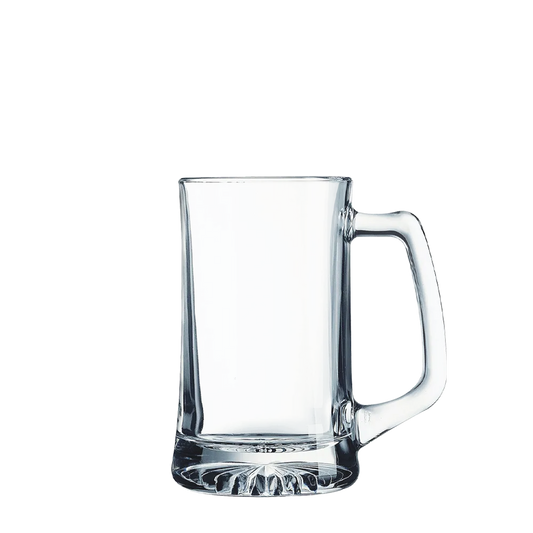 Polar Camel 14 oz Glass Beer Mug w/ Handle - Clear