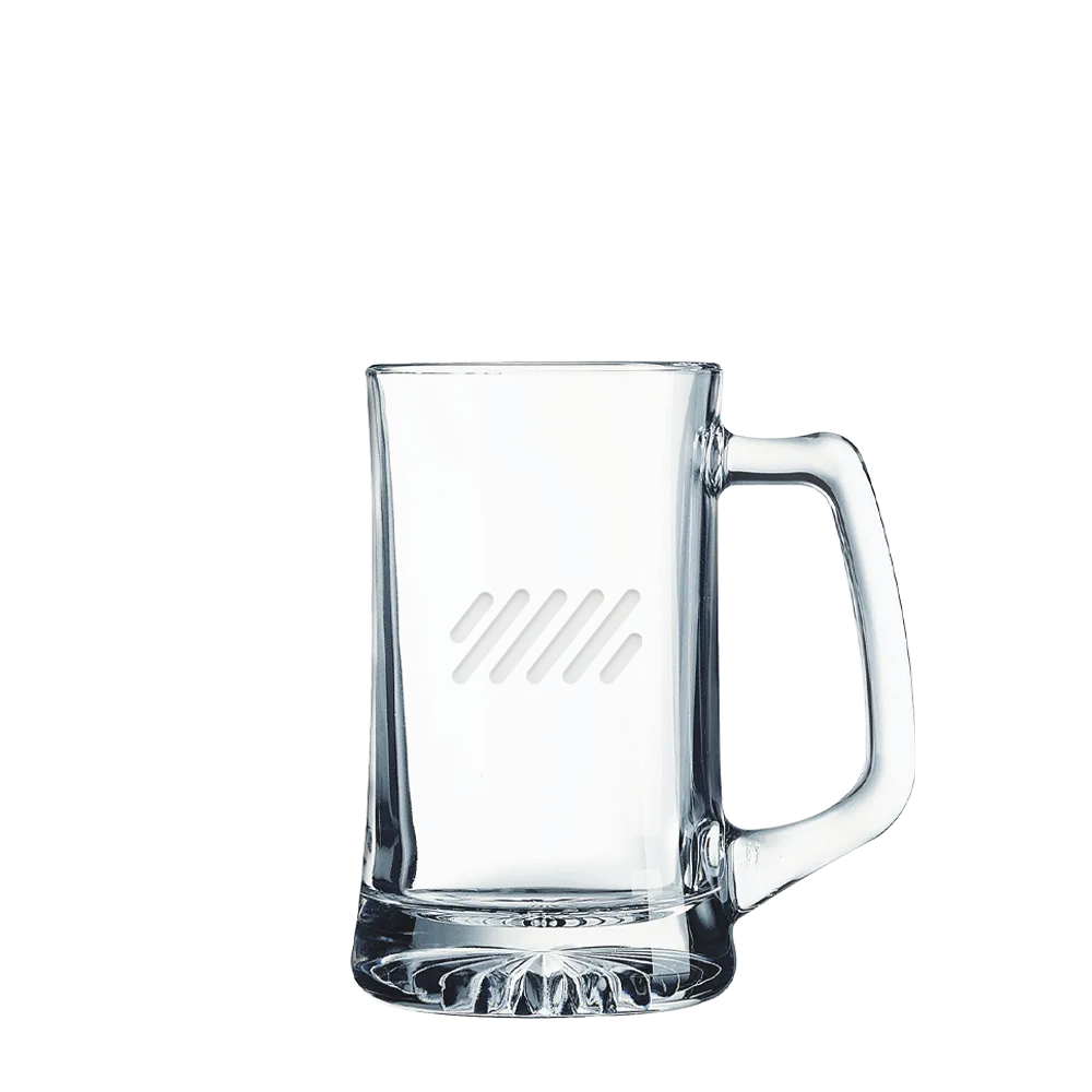 Polar Camel 14 oz Glass Beer Mug w/ Handle - Clear