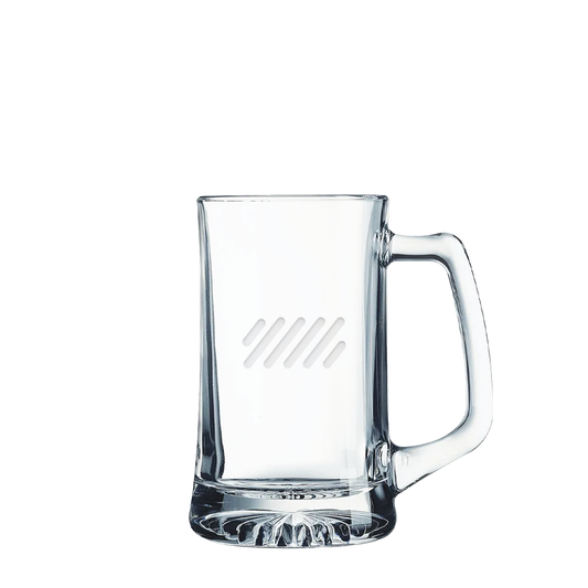 Polar Camel 14 oz Glass Beer Mug w/ Handle - Clear