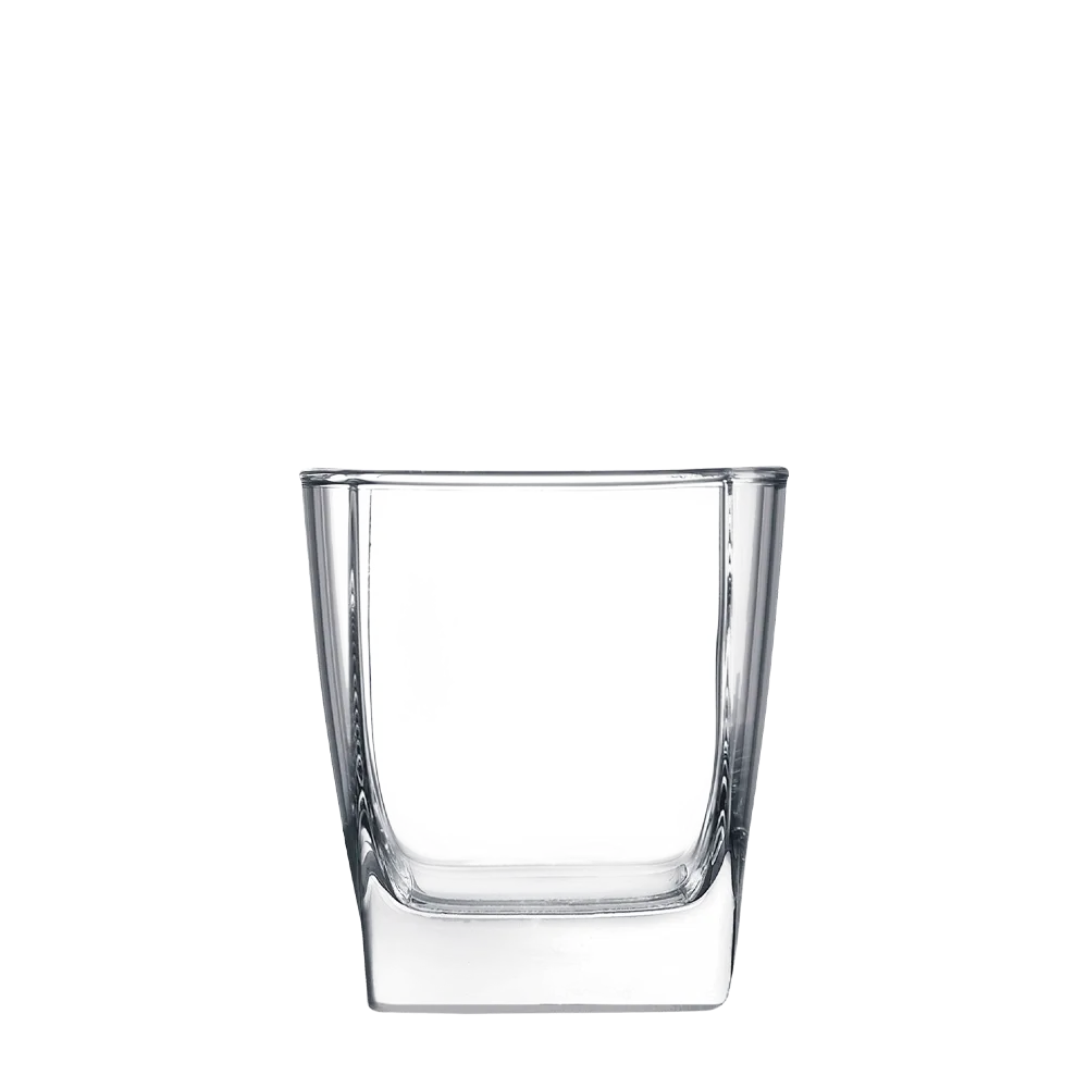 Polar Camel 10 1/2 oz Square on the Rocks Glass - Clear