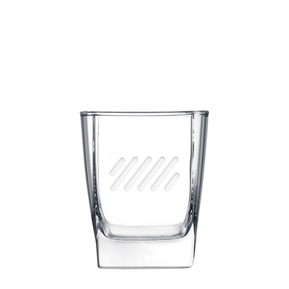 Polar Camel 12 oz Square Double Old Fashioned Glass - Clear