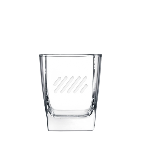 Polar Camel 12 oz Square Double Old Fashioned Glass - Clear