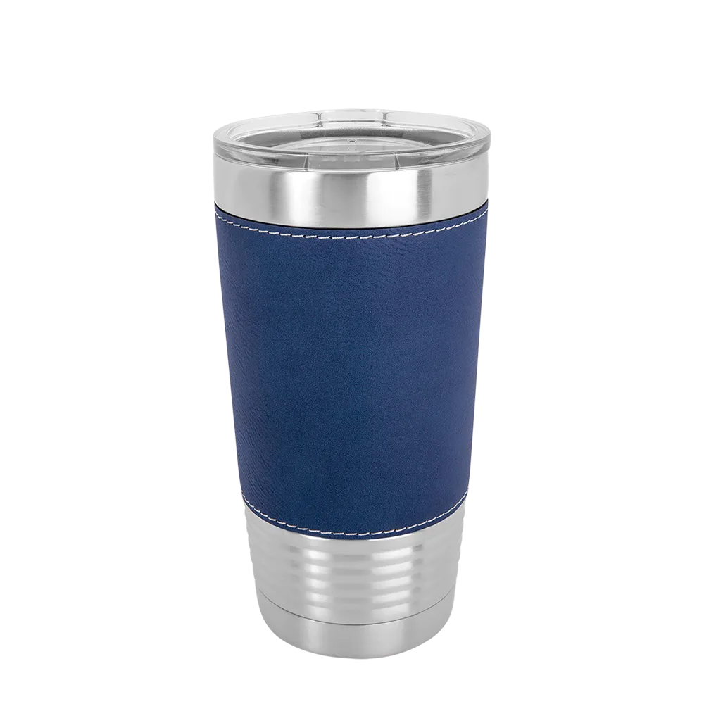 Polar Camel 20 oz Laserable Leatherette Tumbler with Clear Lid