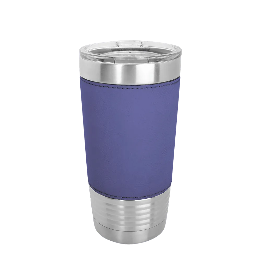 Polar Camel 20 oz Laserable Leatherette Tumbler with Clear Lid