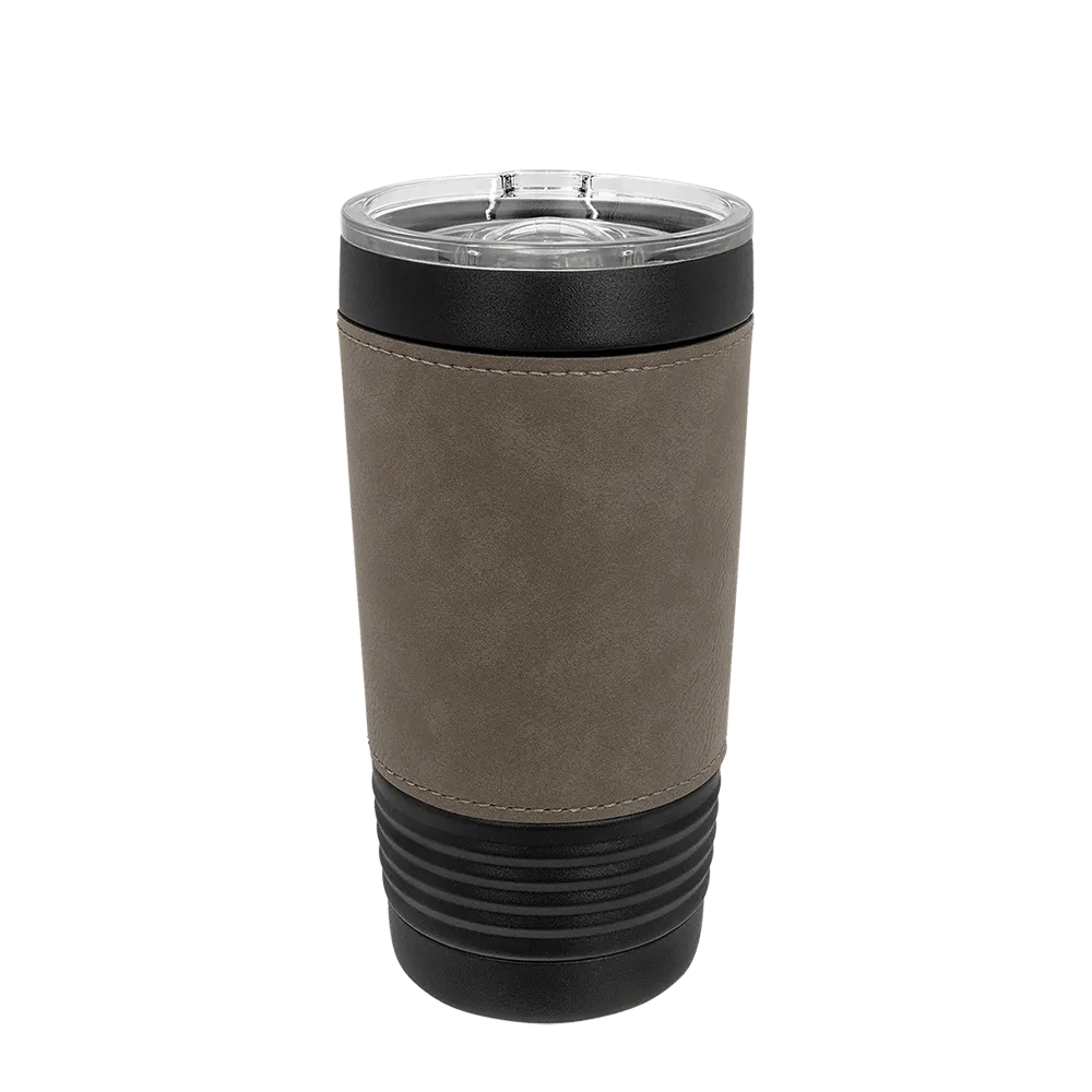 Polar Camel 20 oz Leatherette Black Tumbler with Slider Lid