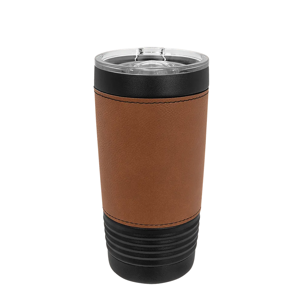 Polar Camel 20 oz Leatherette Black Tumbler with Slider Lid