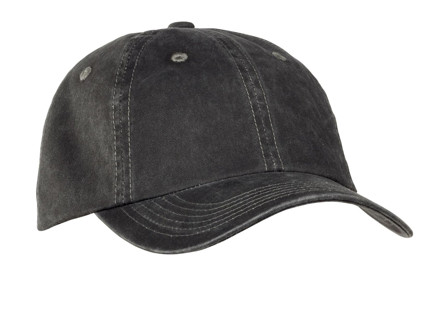 Port Authority Garment-Washed Cap.  PWU - Black