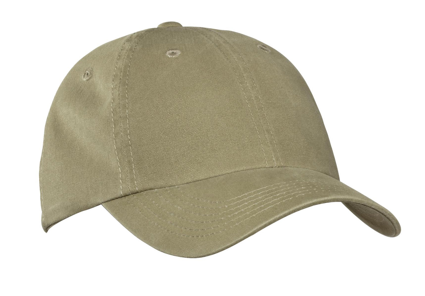 Port Authority Garment-Washed Cap.  PWU - Khaki