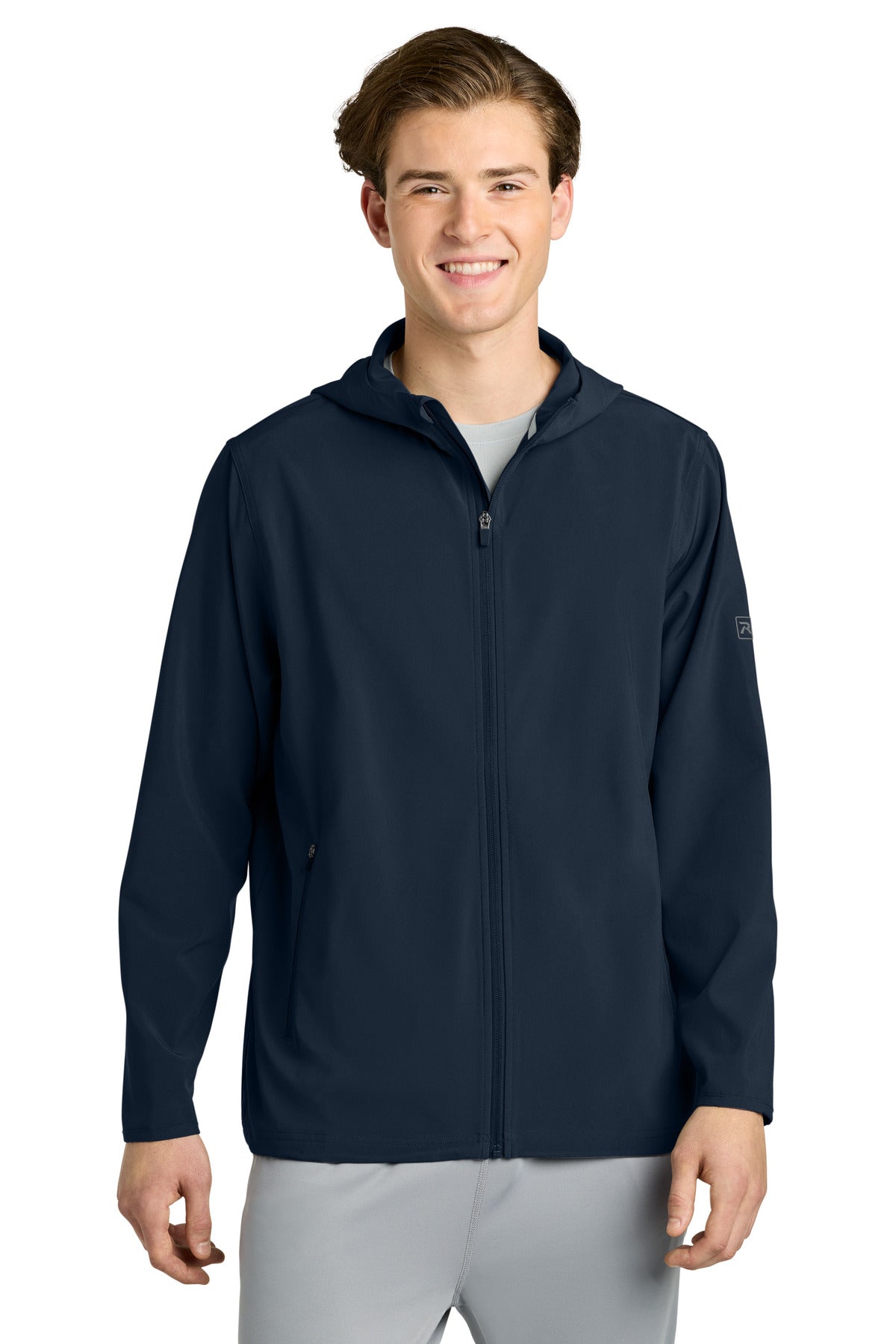 Richardson Barrage Hooded Wind Jacket RA7400FZH - Navy