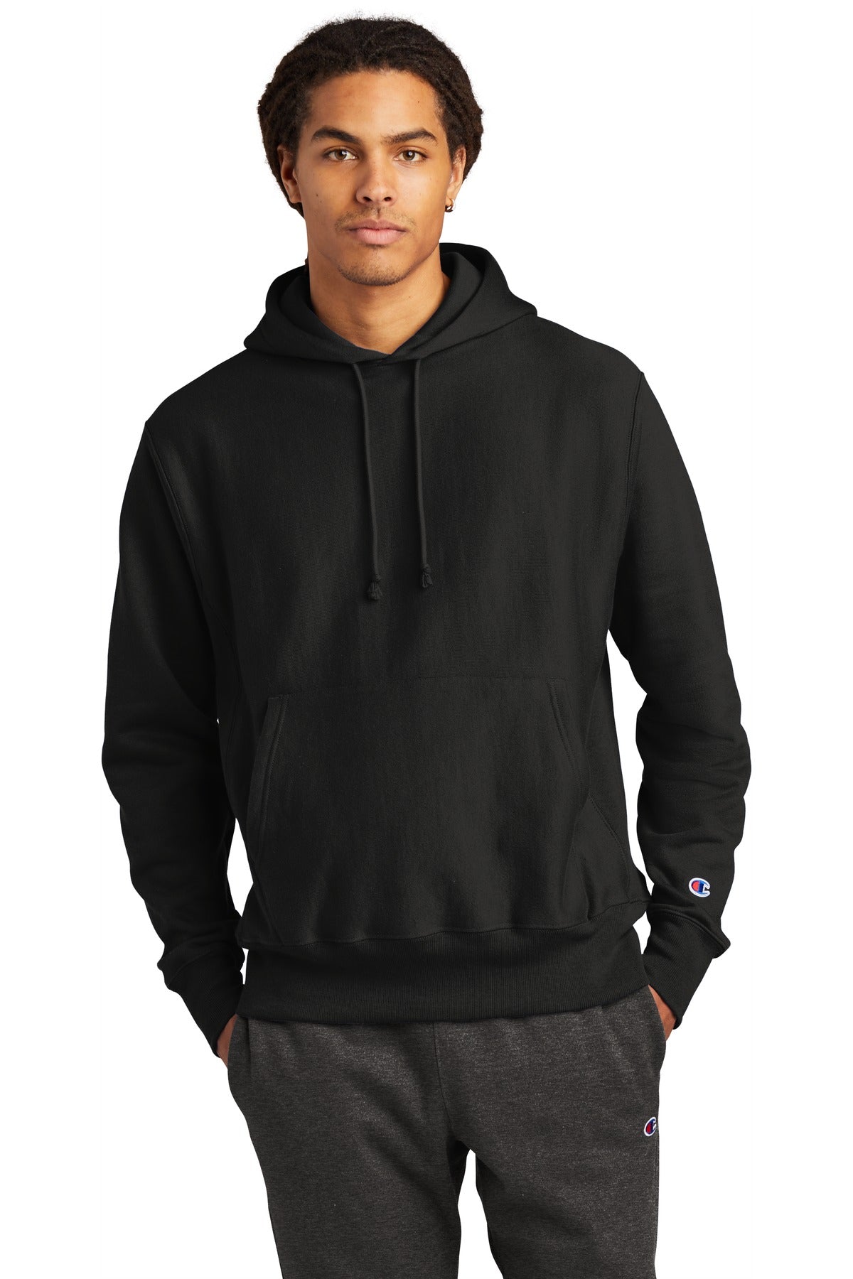 Champion   Reverse Weave   Hooded Sweatshirt S101 - Black