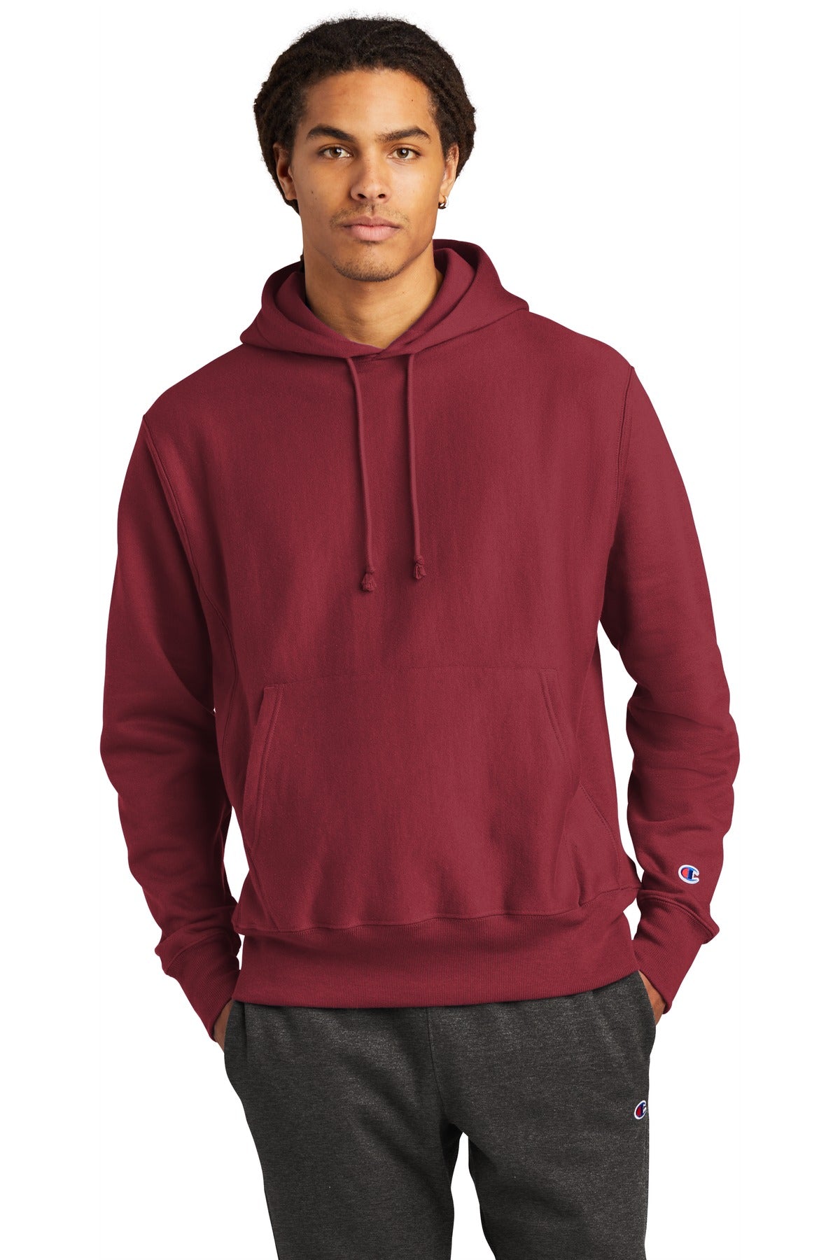 Champion   Reverse Weave   Hooded Sweatshirt S101 - Cardinal
