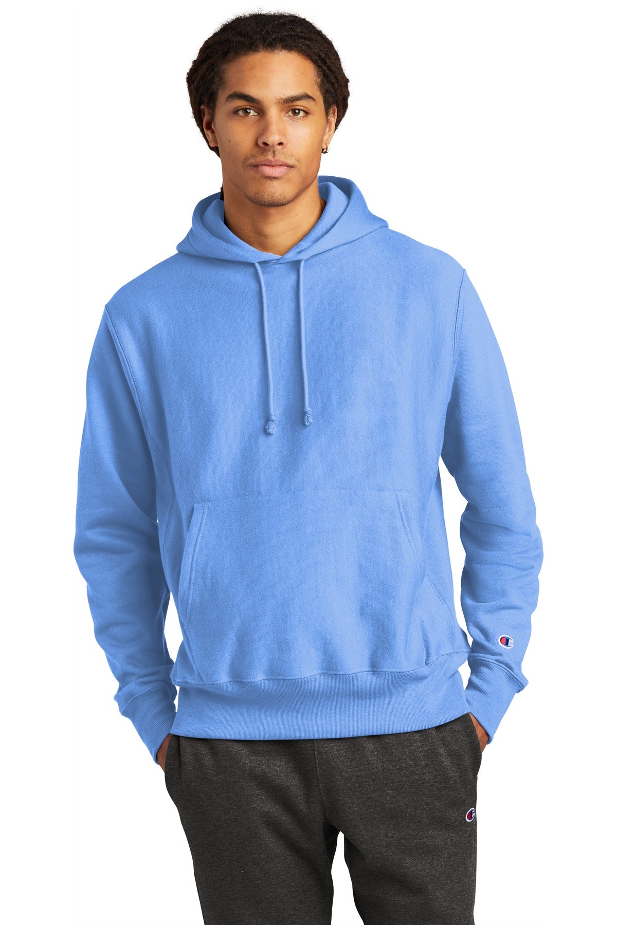 Champion   Reverse Weave   Hooded Sweatshirt S101 - Light Blue