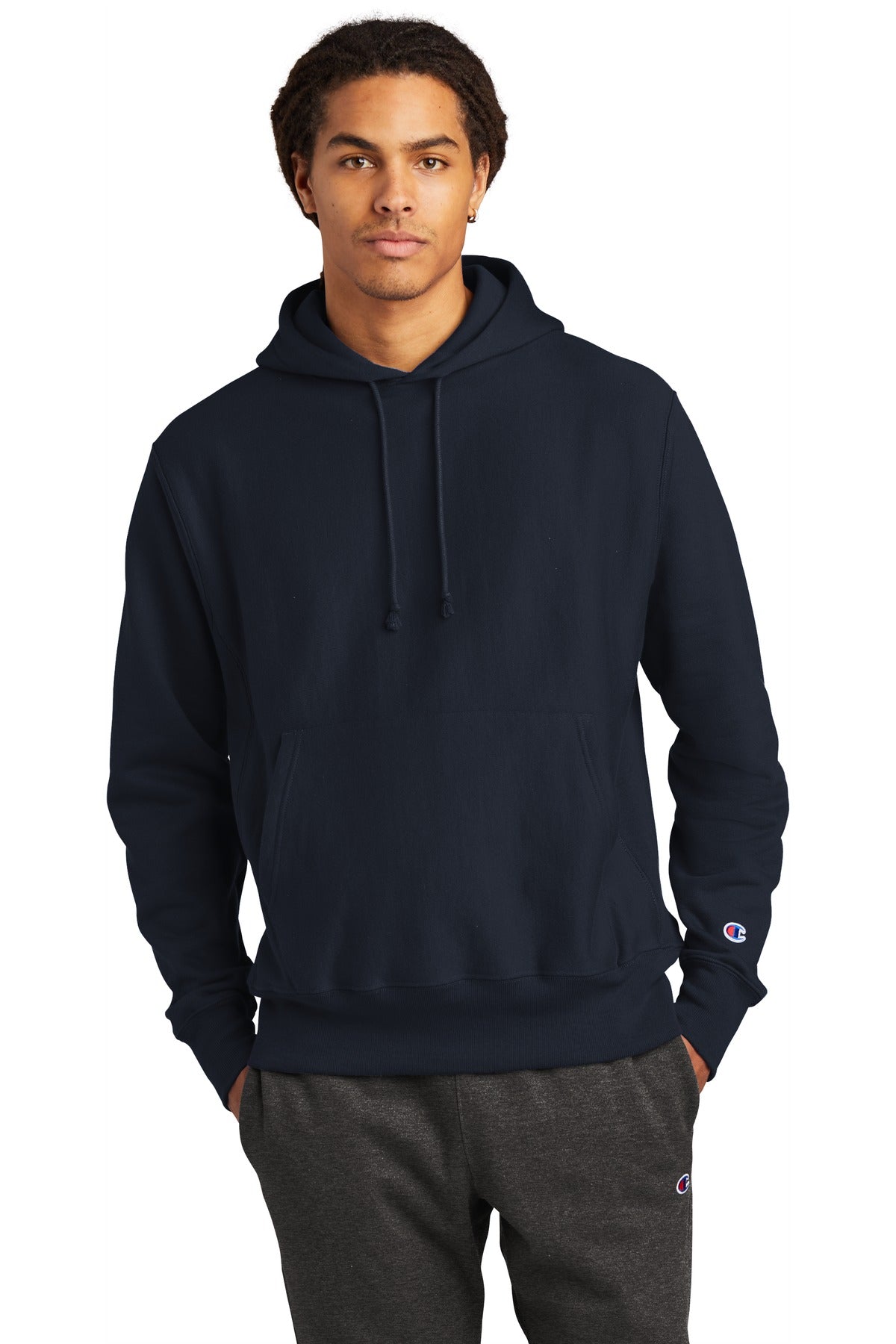 Champion   Reverse Weave   Hooded Sweatshirt S101 - Navy