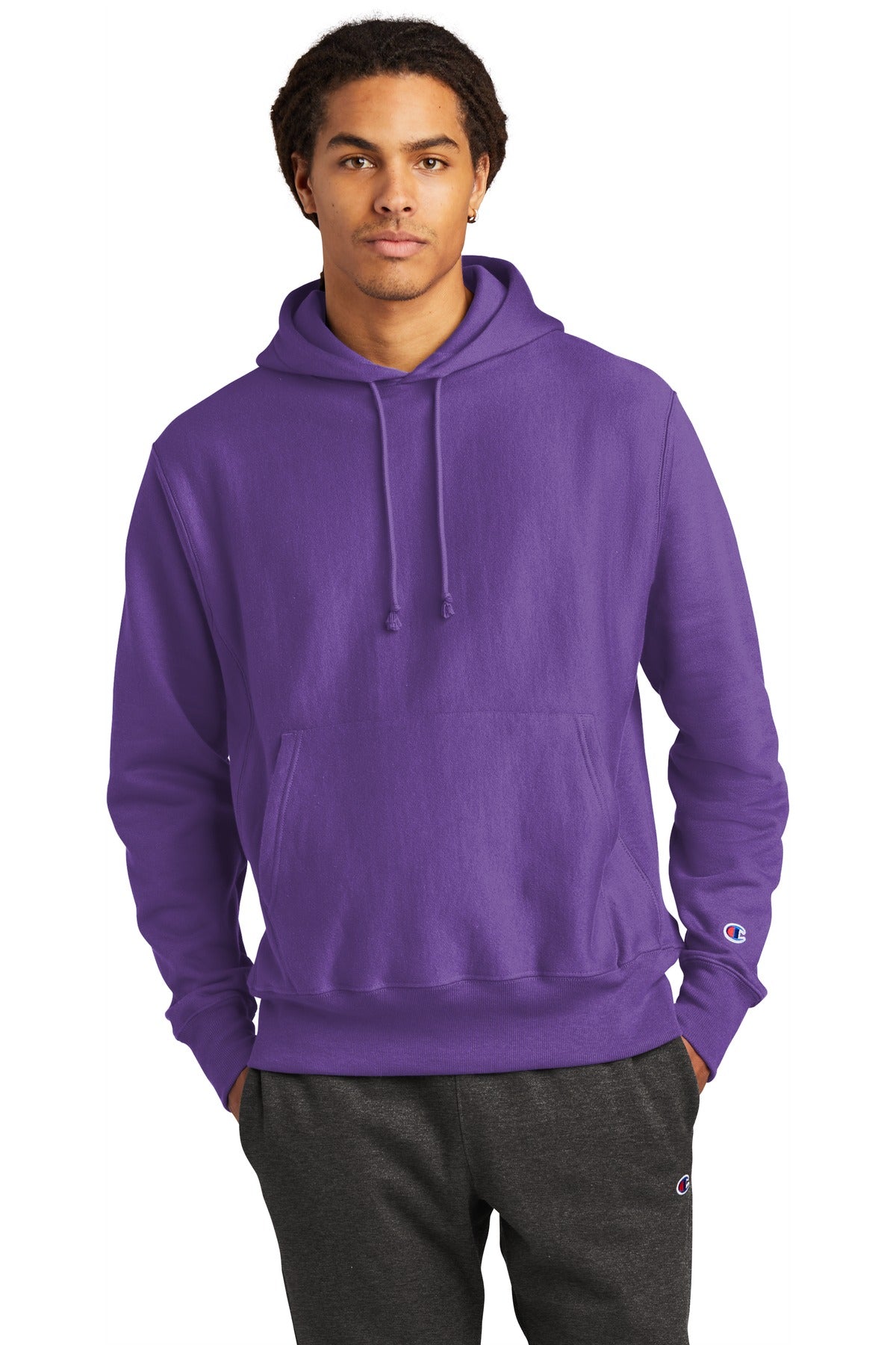 Champion   Reverse Weave   Hooded Sweatshirt S101 - Purple