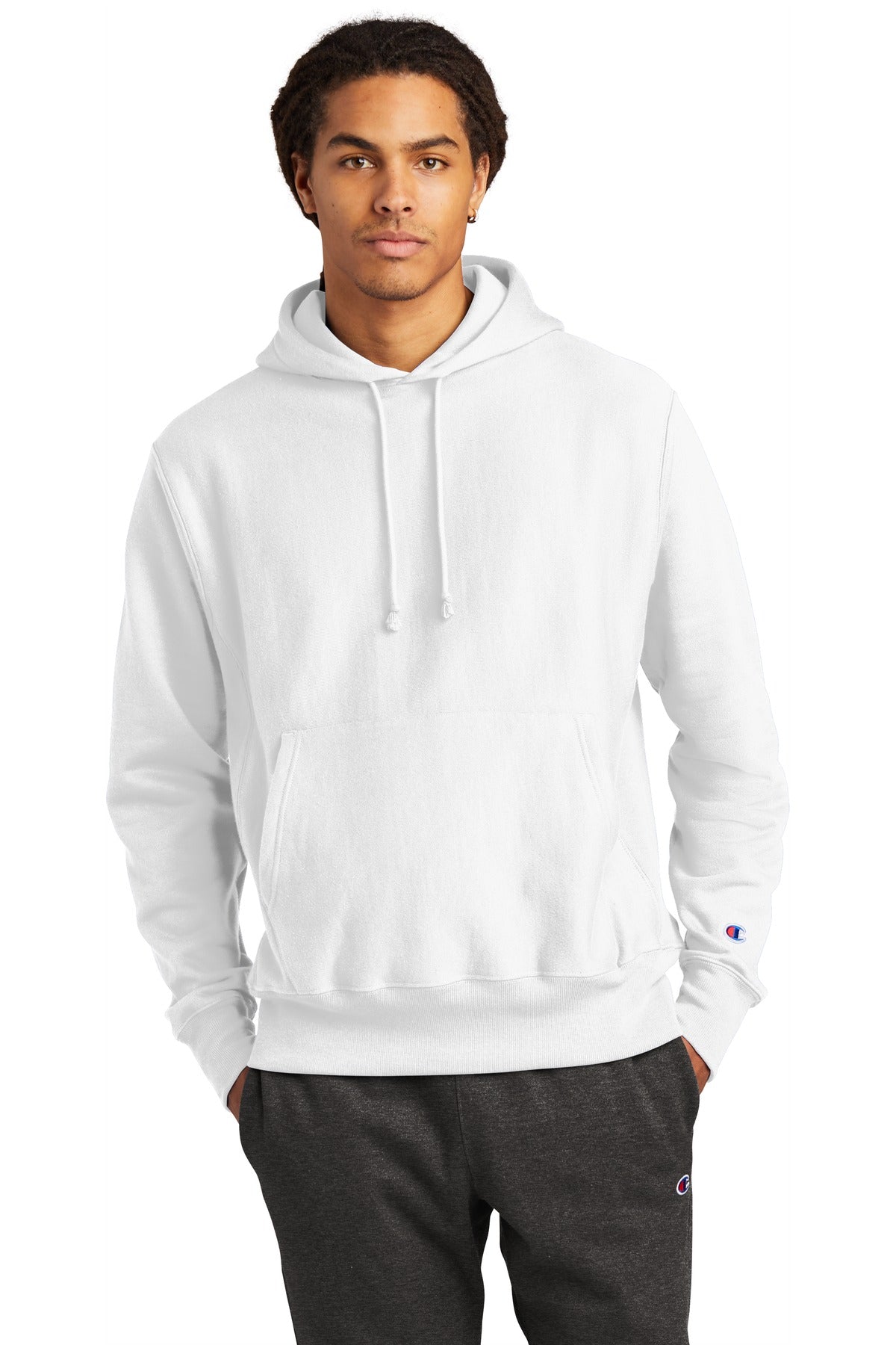 Champion   Reverse Weave   Hooded Sweatshirt S101 - White