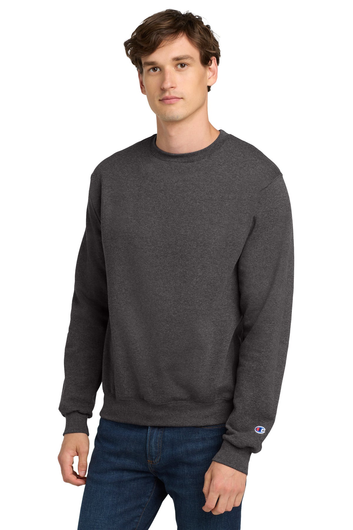 Champion  Powerblend Crewneck Sweatshirt. S6000 - Charcoal Heather