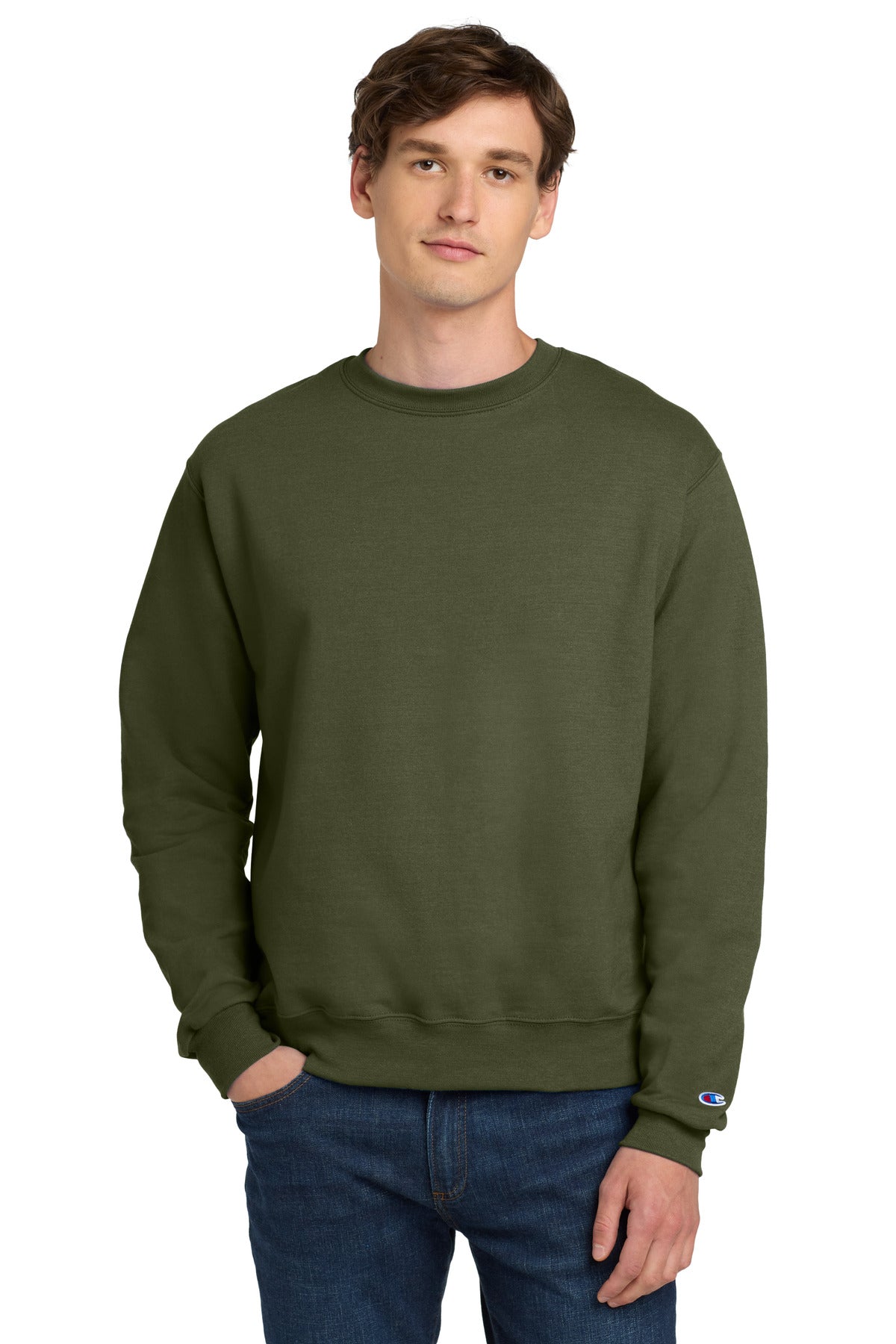 Champion  Powerblend Crewneck Sweatshirt. S6000 - Fresh Olive