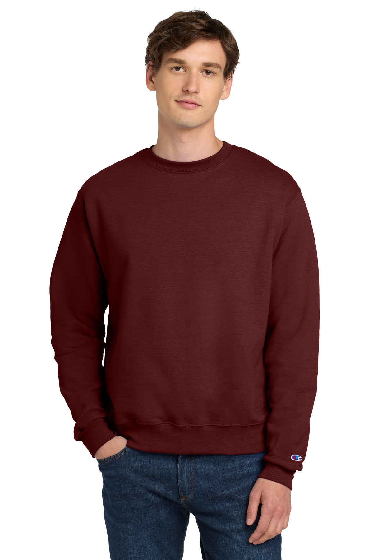 Champion  Powerblend Crewneck Sweatshirt. S6000 - Maroon