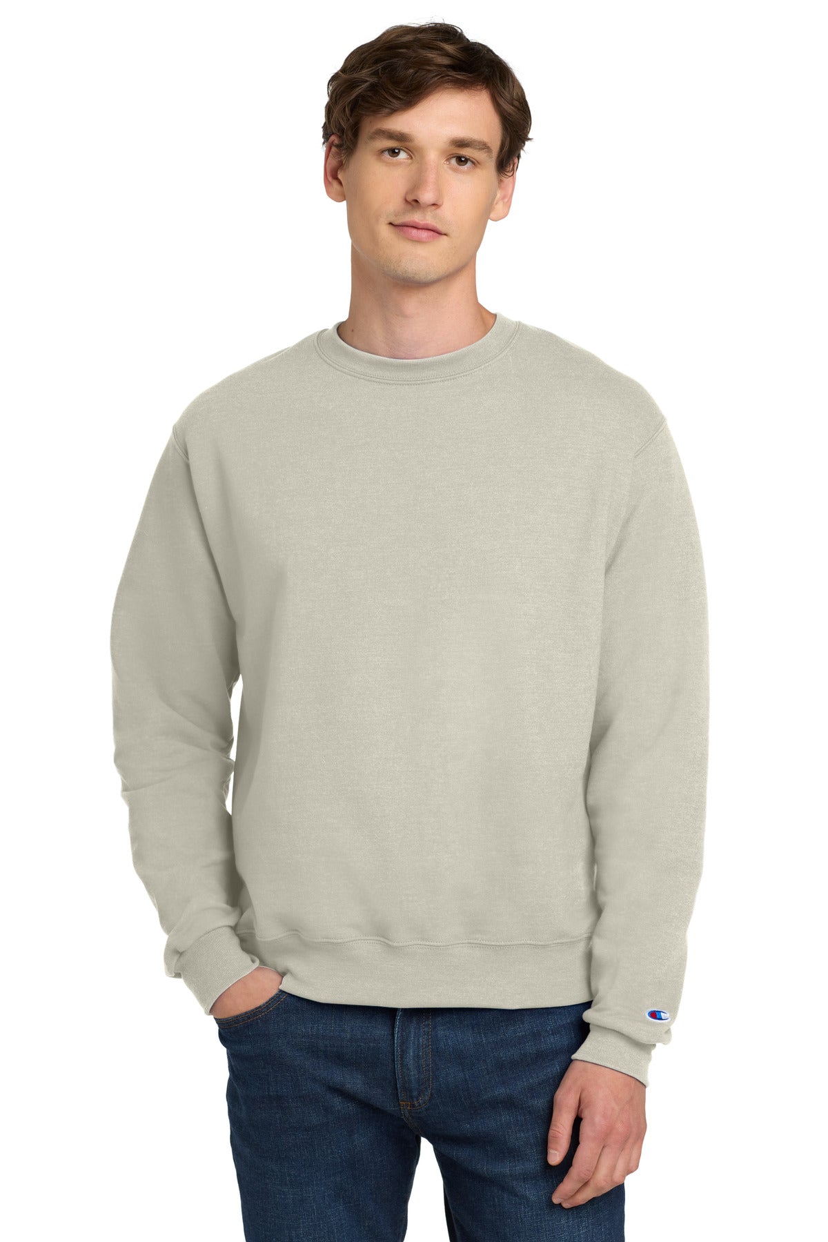 Champion  Powerblend Crewneck Sweatshirt. S6000 - Sand