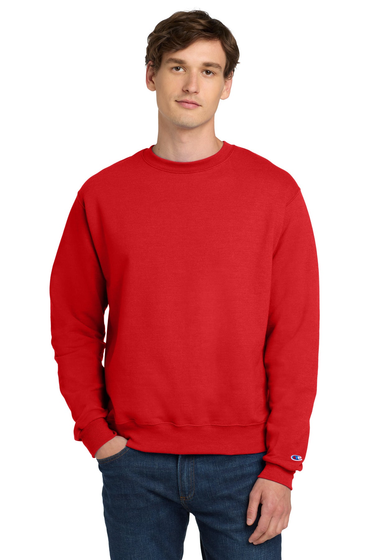 Champion  Powerblend Crewneck Sweatshirt. S6000 - Scarlet